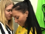 Teen angel solo Brazilian player penetrating the referee