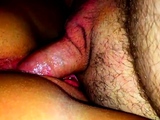 Riding a cock until throbbing creampie