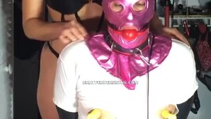 Chastity and Nipple Tease