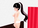 Cocoa Anime girl massages a hard, thick stick.