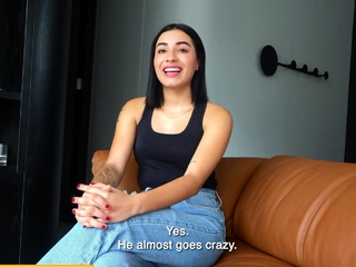 Latina teen has her shaven pussy stuffed
