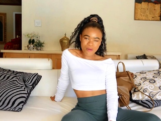 Naughty African teen twerking on my dick